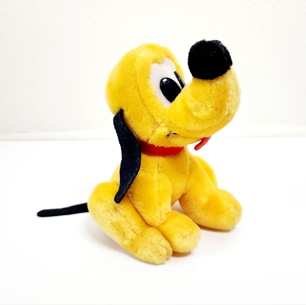 Vintage Disneyland Pluto Dog Plush 6.5" Mickey Mouse Friend Pet Stuffed Animal